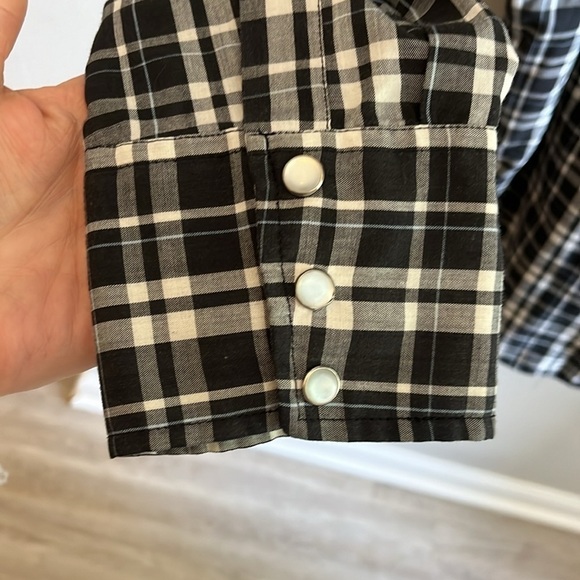 Vintage BJR Western Wear Shirt Pearl Buttons Casual Button Down Plaid Size XL - Picture 4 of 9